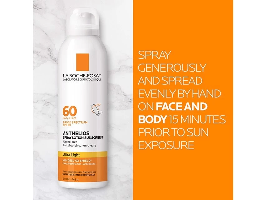 La Roche-Posay Anthelios 60 Ultra Light Sunscreen Lotion Spray SPF 60 8 La Roche-Posay Anthelios 60 Ultra Light Sunscreen Lotion Spray SPF 60 - Image 8