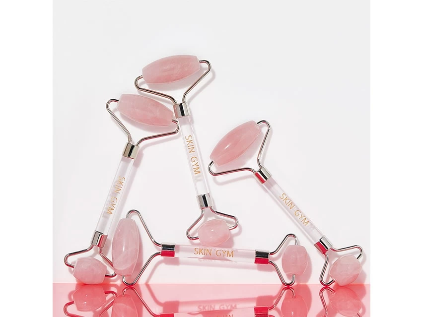 Skin Gym Rose Quartz Facial Roller 3 Skin Gym Rose Quartz Facial Roller - Image 3
