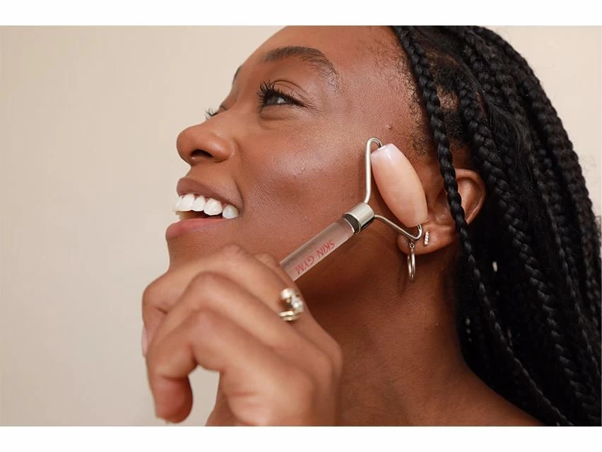 Skin Gym Rose Quartz Facial Roller 4 Skin Gym Rose Quartz Facial Roller - Image 4