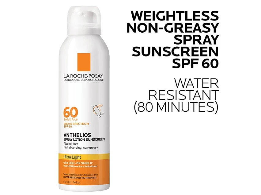 La Roche-Posay Anthelios 60 Ultra Light Sunscreen Lotion Spray SPF 60 5 La Roche-Posay Anthelios 60 Ultra Light Sunscreen Lotion Spray SPF 60 - Image 5
